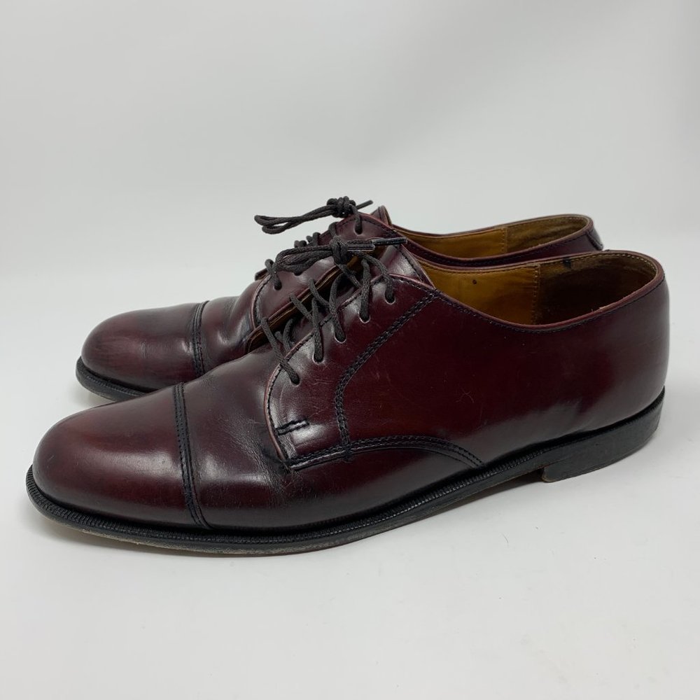 Cole Haan Cap Toe Mens Oxford Shoes Burgandy - Picture 3 of 7
